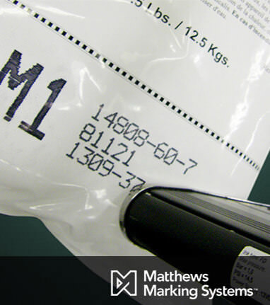 Print sample from Matthews Marking Systems